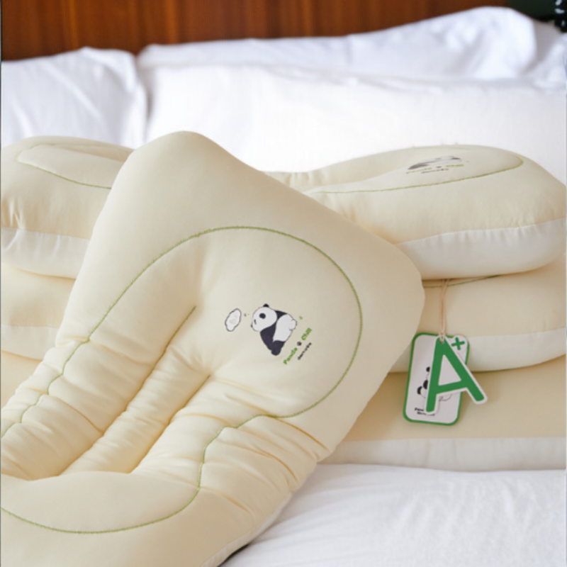 北鸣颈椎枕 クールテンセル枕カバー パンダ親子モデル 洗濯機で洗える頚椎枕