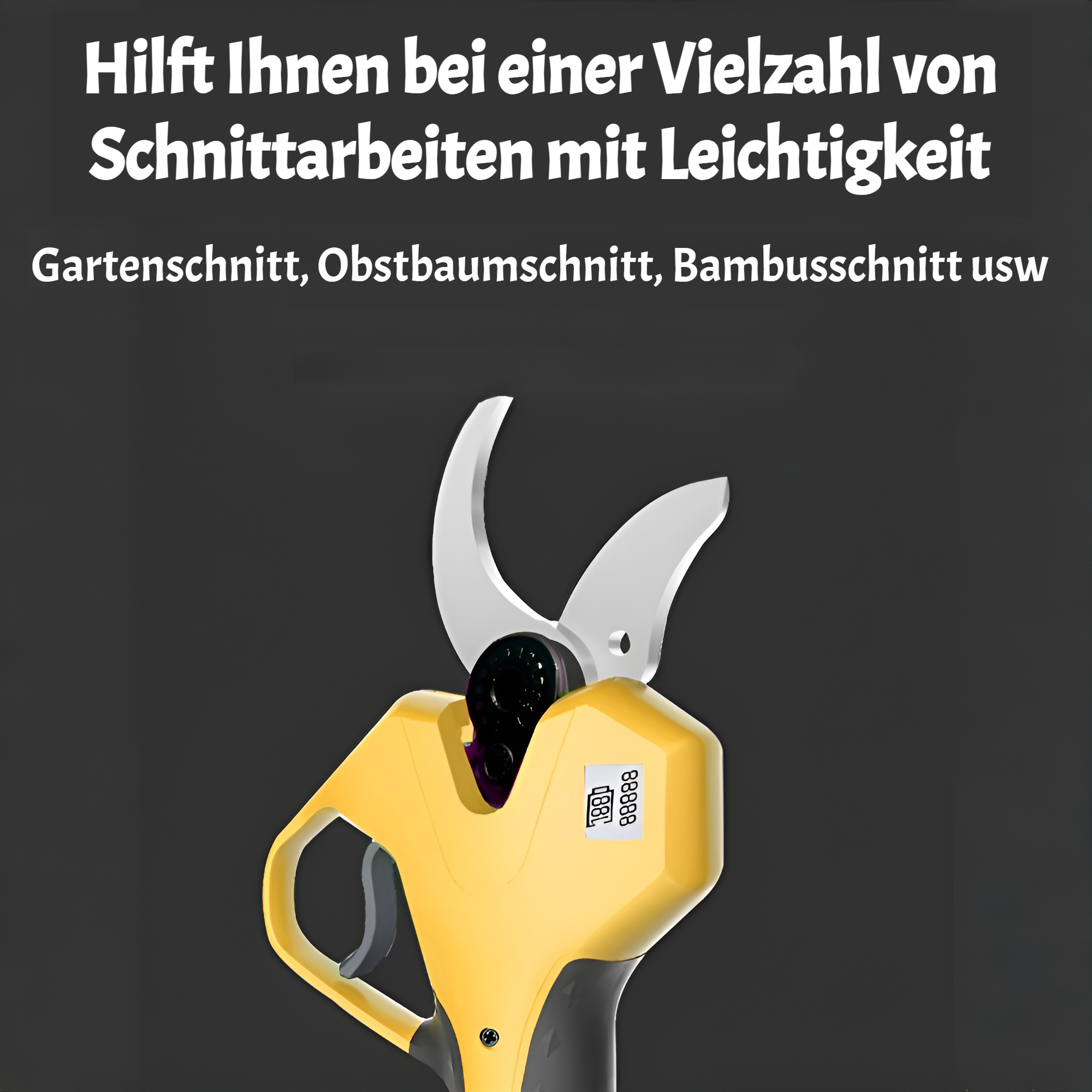 JMY Elektrische Schere, Obstbaum, wiederaufladbare elektrische Schere, elektrische Gartenschere