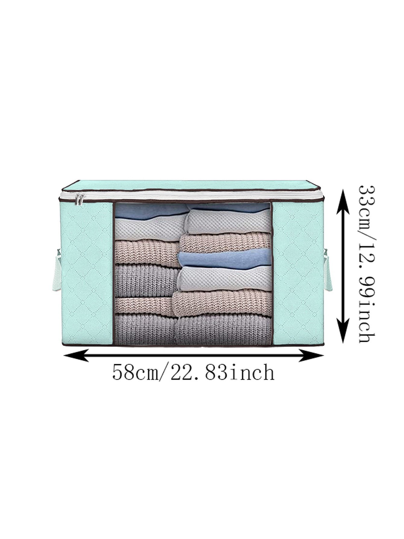 Large capacity storage bag for organizing clothes and bedding