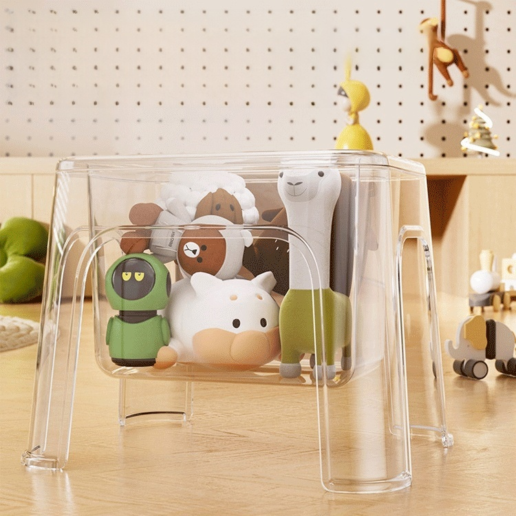 Clear Multifunctional Storage Stool