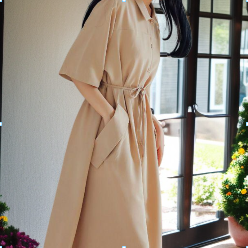 文学的なスタイルのフレンチドレスの女性の夏の新しいニッチなレトロなシャツドレススリムウエストロングスカート