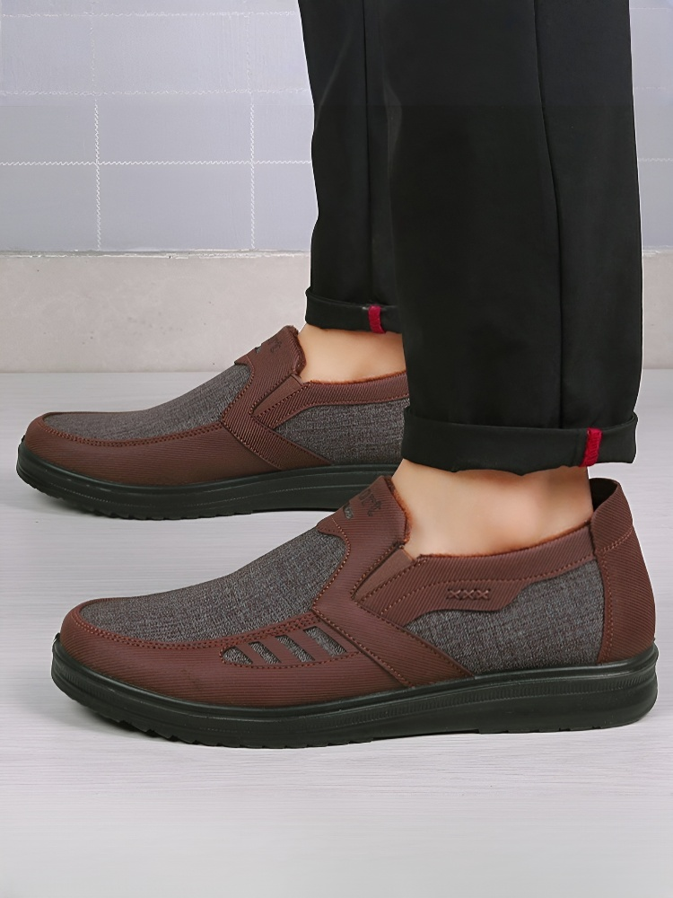 حذاء رجالي مقاوم للاهتراء والانزلاق وجيد التهوية لكبار السن