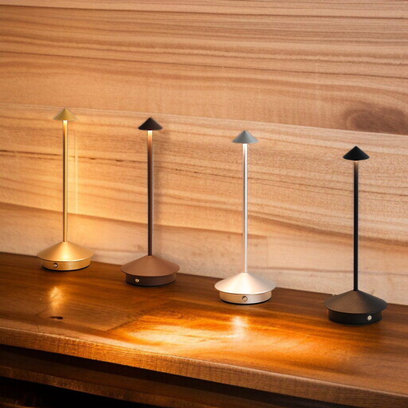 Lámpara LED moderna para decoración del hogar, luz nocturna de seta creativa de aluminio simple, lám