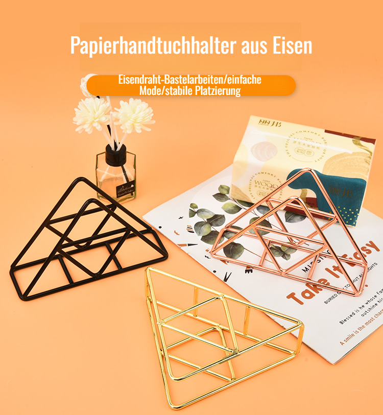 Moderner Serviettenhalter aus Metall in minimalistischer Optik