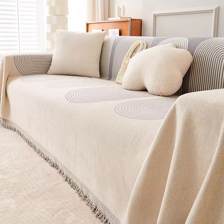 Double sided chenille sofa cover