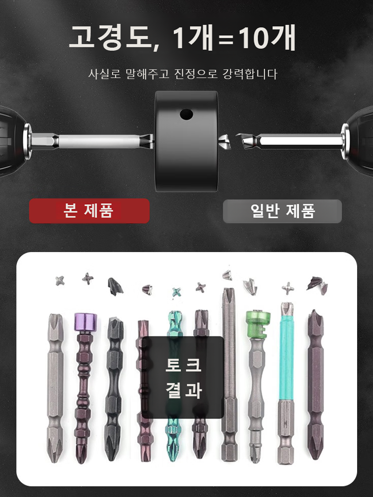 마그네틱 논슬립 충격 방지 십자 드릴비트 세트