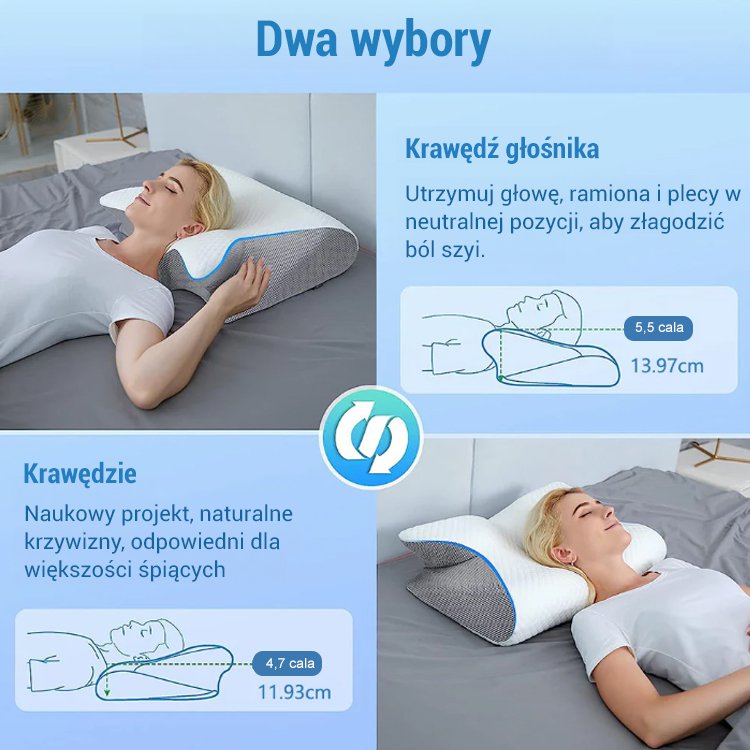 Wielokierunkowa poduszka do spania w kształcie motyla