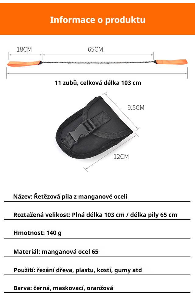 Přenosná ruční pila jako součást outdoorové výbavy