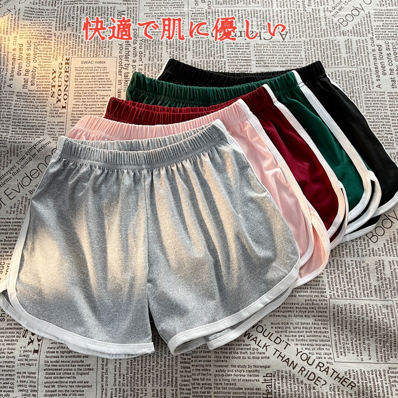 ゆったりハイウエストホームショートパンツホワイトカジュアルショートパンツ女性夏のスポーツショートパンツショートパンツゆったりホームスポーツショートパンツ