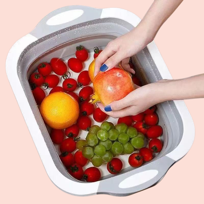 折りたたみ式野菜シンク排水バスケット 食品グレードのキッチンオーガナイザー