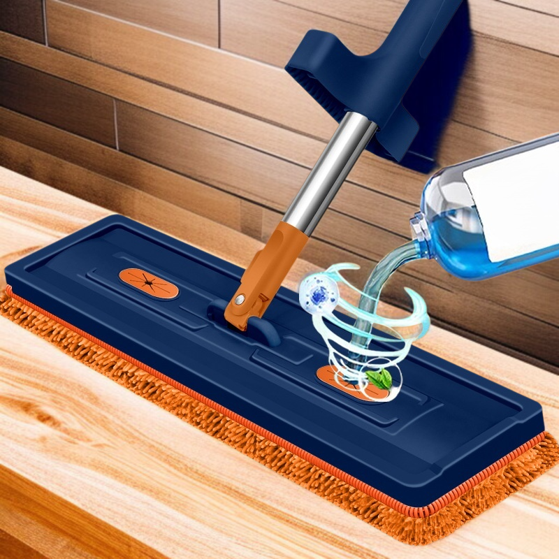 게으름뱅이 손세탁 리퀴드 건습 겸용 플랫 밀대 셰닐 게으름뱅이 가정용 밀대