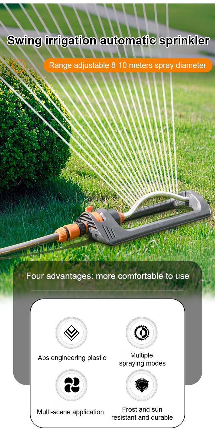 Close-up of 19-hole sprinkler head for garden irrigation