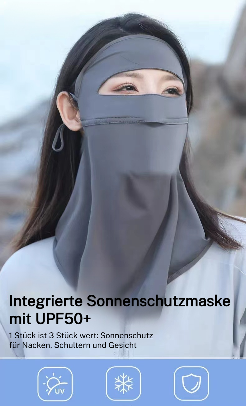 Eisseiden-Sonnenschutzmaske für das ganze Gesicht