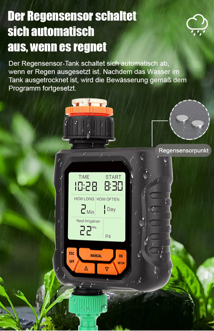 Detailansicht des Bewässerungs-Timers