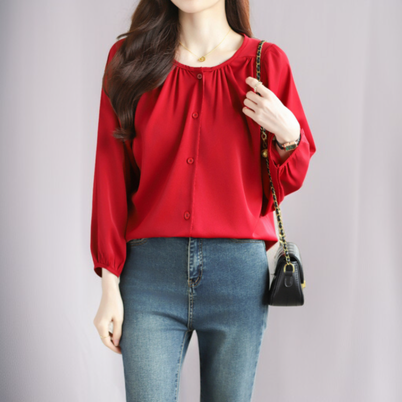 السيدات قميص فانوس الأكمام