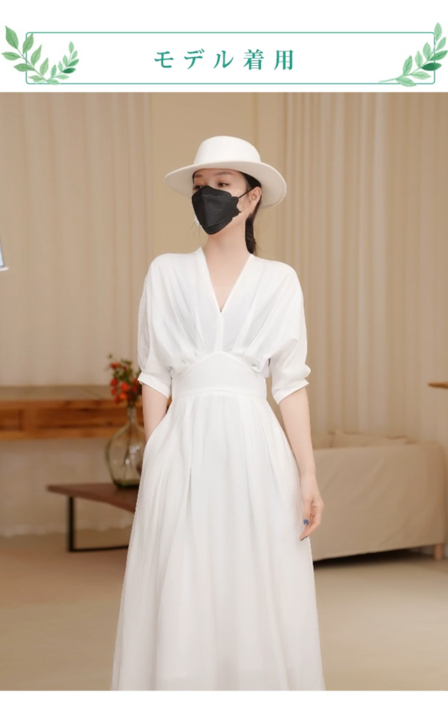 通勤に最適なロング丈ワンピース