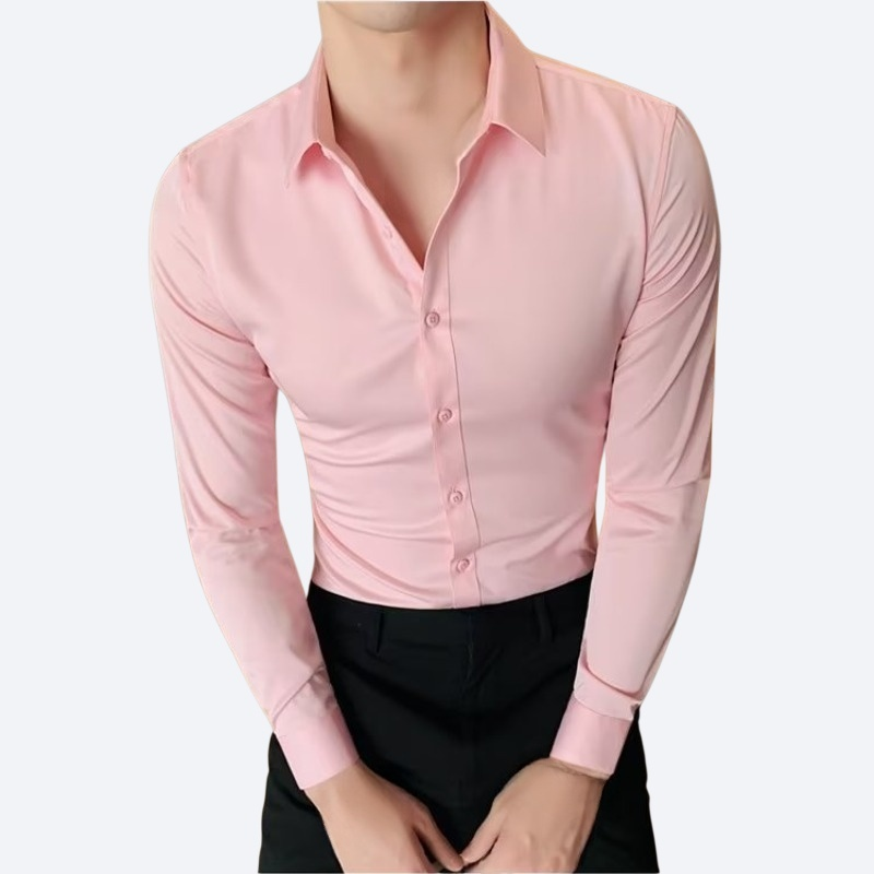 남성 슬림 스판 고급감 비즈니스 긴팔 셔츠