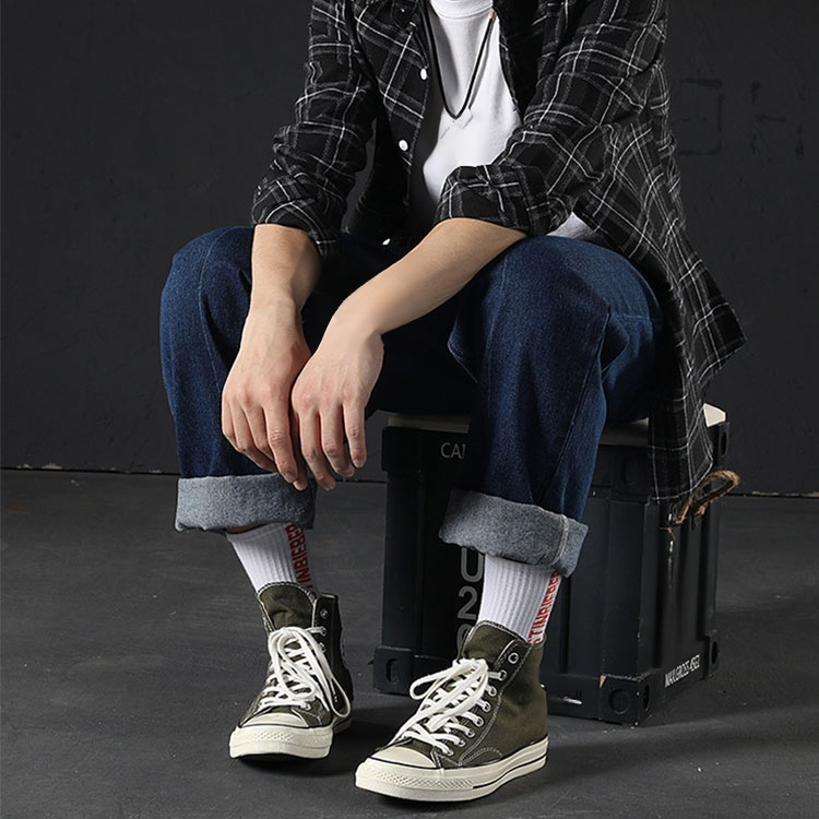 일자핏 데님 팬츠