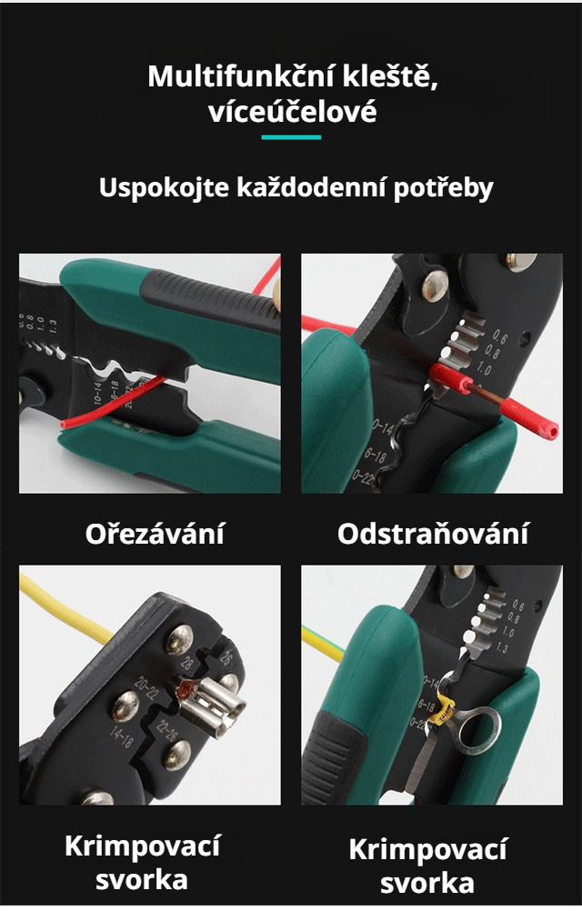 Ergonomická rukojeť elektrikářských kleští pro pohodlnou práci