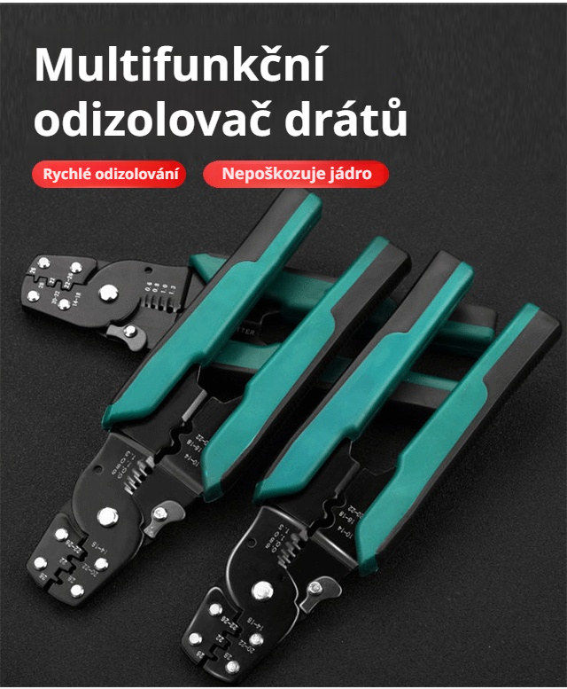Multifunkční elektrikářské kleště na stříhání a lisování drátů