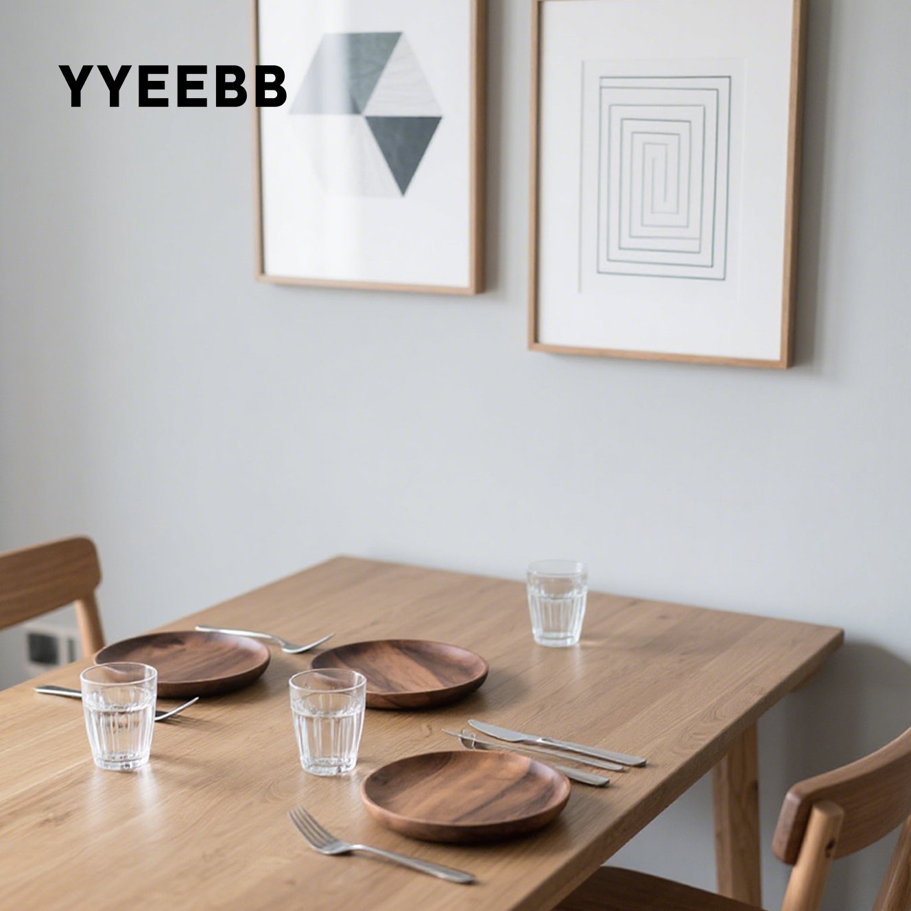 Stół jadalny lub biurko w stylu domowym z bali