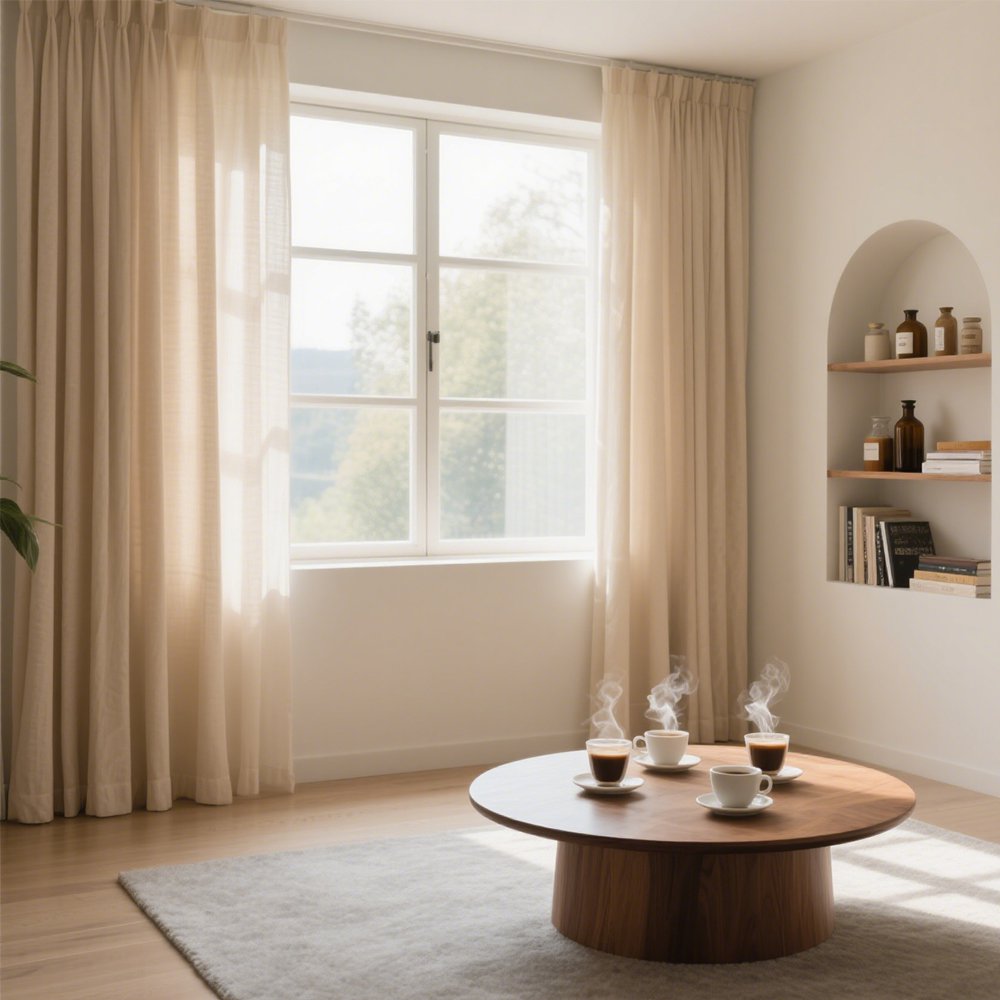 프라이버시 보호에 탁월한 그림자 방지 커튼 디테일