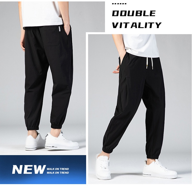 남성 아이스 바지 허리 밴딩 클로즈업