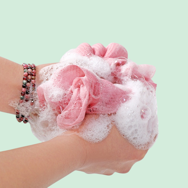 Soft Stretchable Shower Balls Bath Back Rub Bath Flower Bath Towel Bath Scrubs