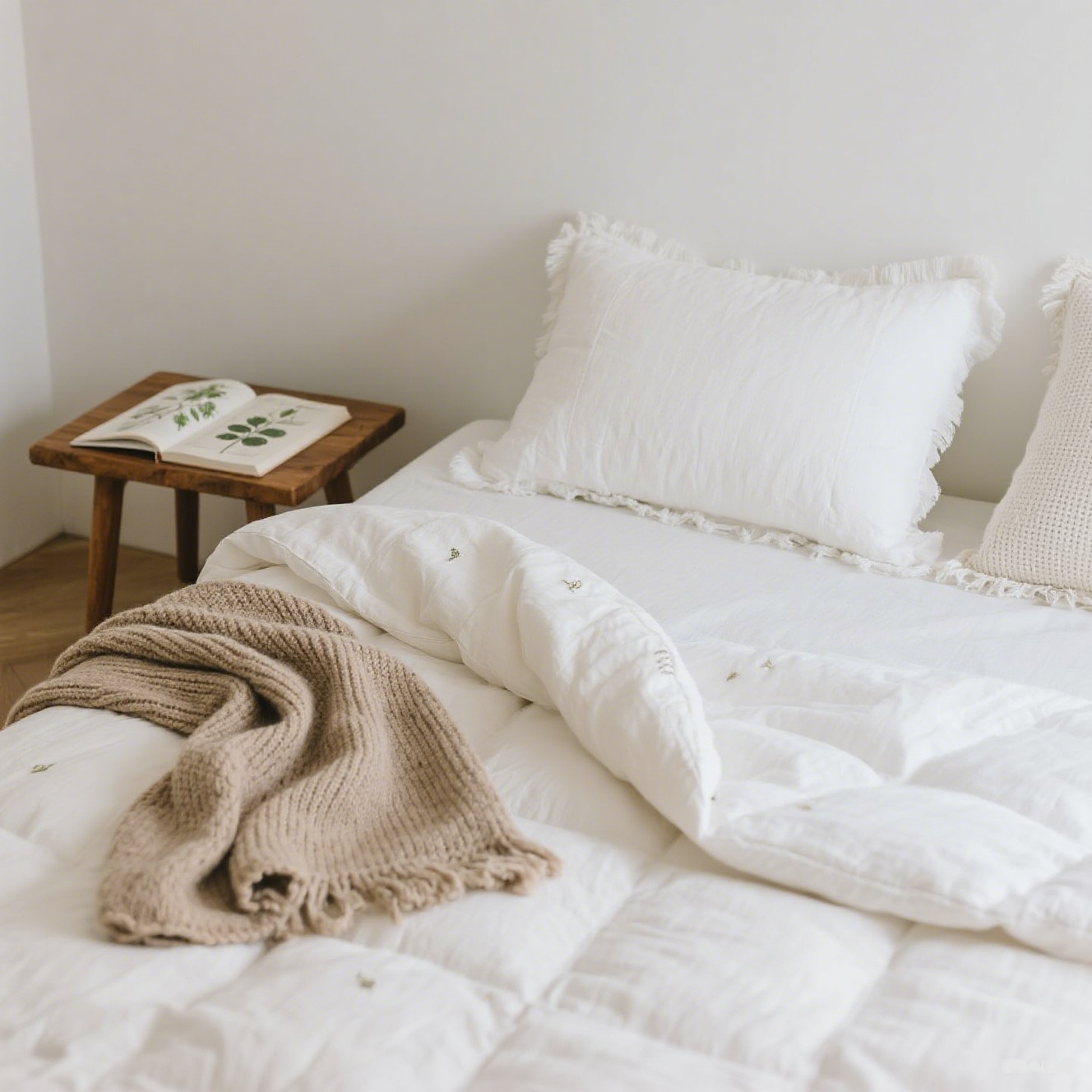 Ropa de cama natural lavada con agua de diseño japonés