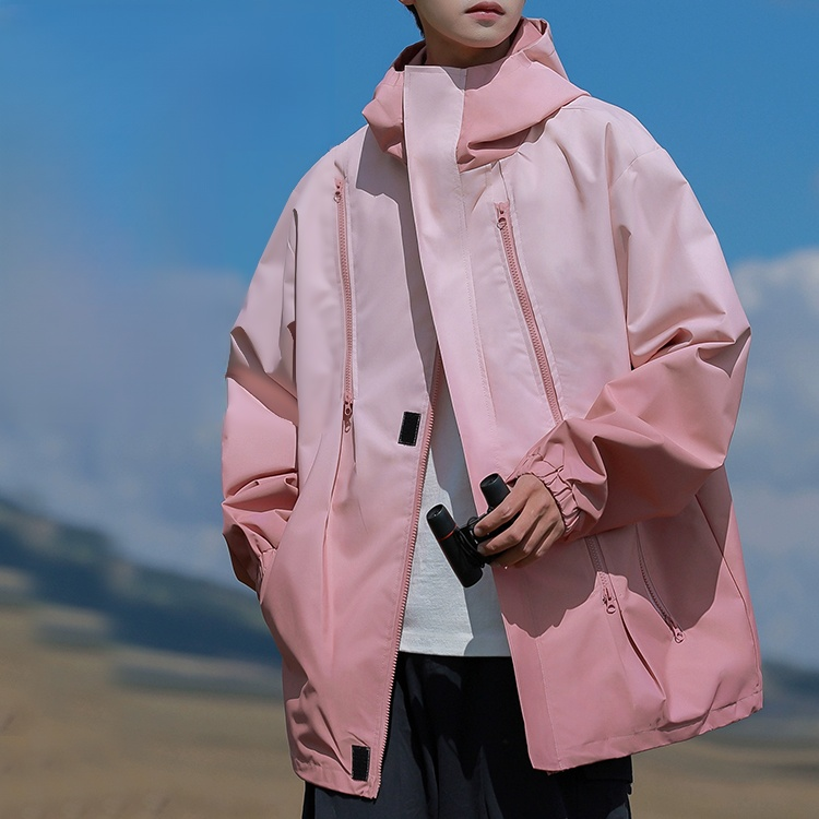 그라데이션 색 커플 바람막이