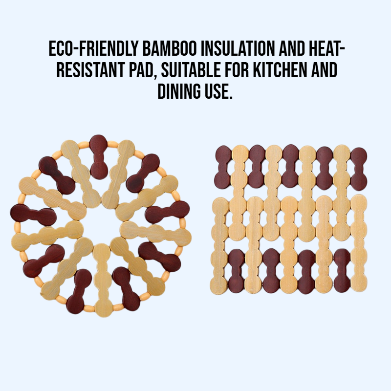 Household bamboo insulation and heat-resistant pad