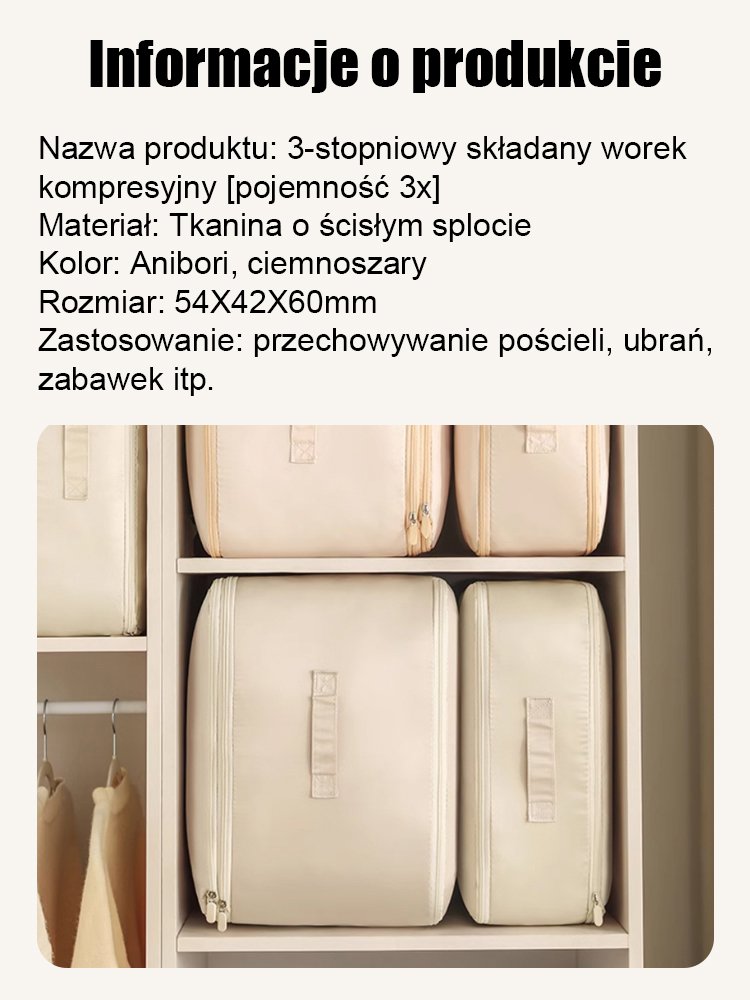 Trzywarstwowa składana torba do przechowywania kompresji