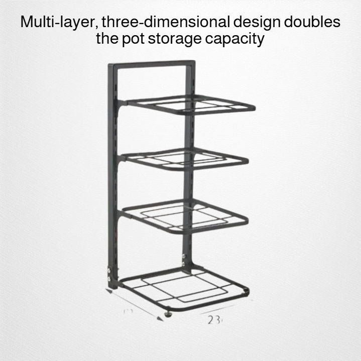 Kitchen storage pot rack