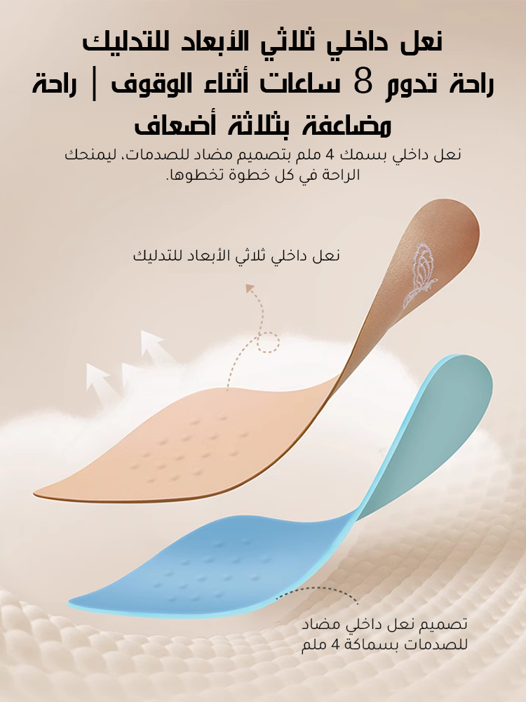 【ثلاثة أنواع من نعل الحذاء】حذاء نسائي كبير الحجم بتصميم عرقي مصنوع بإتقان