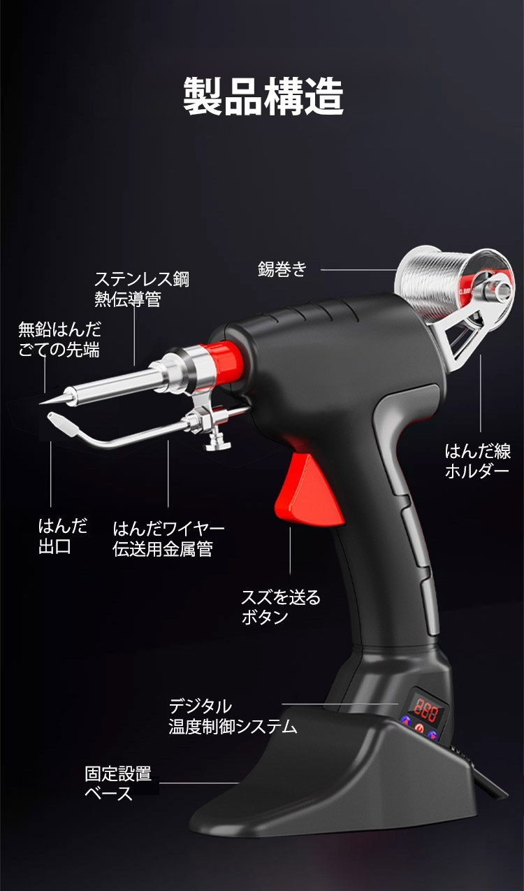 多機能な工業用自動はんだごての詳細画像
