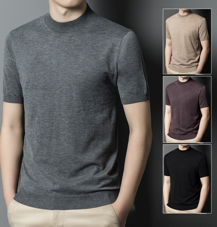 프리미엄 소재 남성 캐주얼 반팔 상세 사진