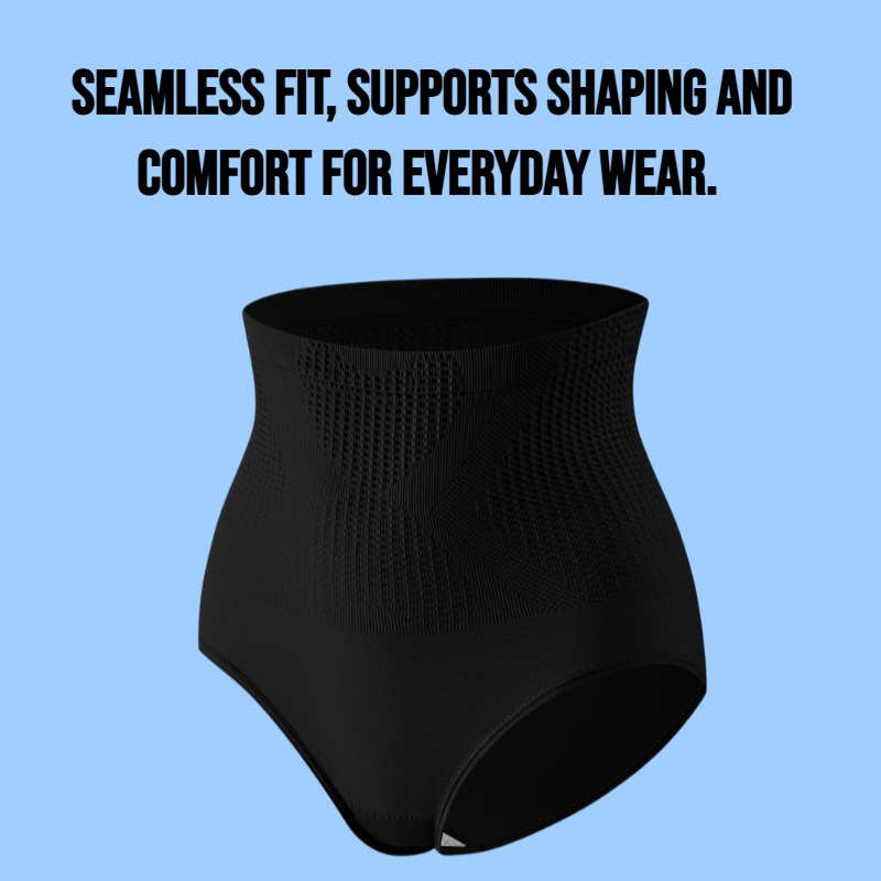 Women's high waisted pure cotton crotch cinching and hip lifting underwear