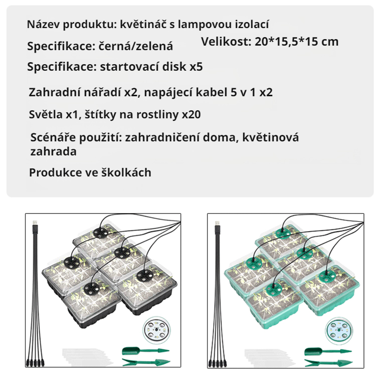  Květináč na sazenice s osvětlením