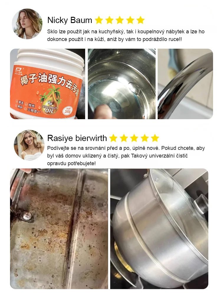 Kokosový olej silná čisticí pasta