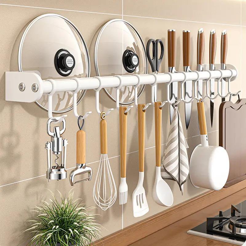 Závěsná tyč do kuchyně bez děrování, silný lepící háček