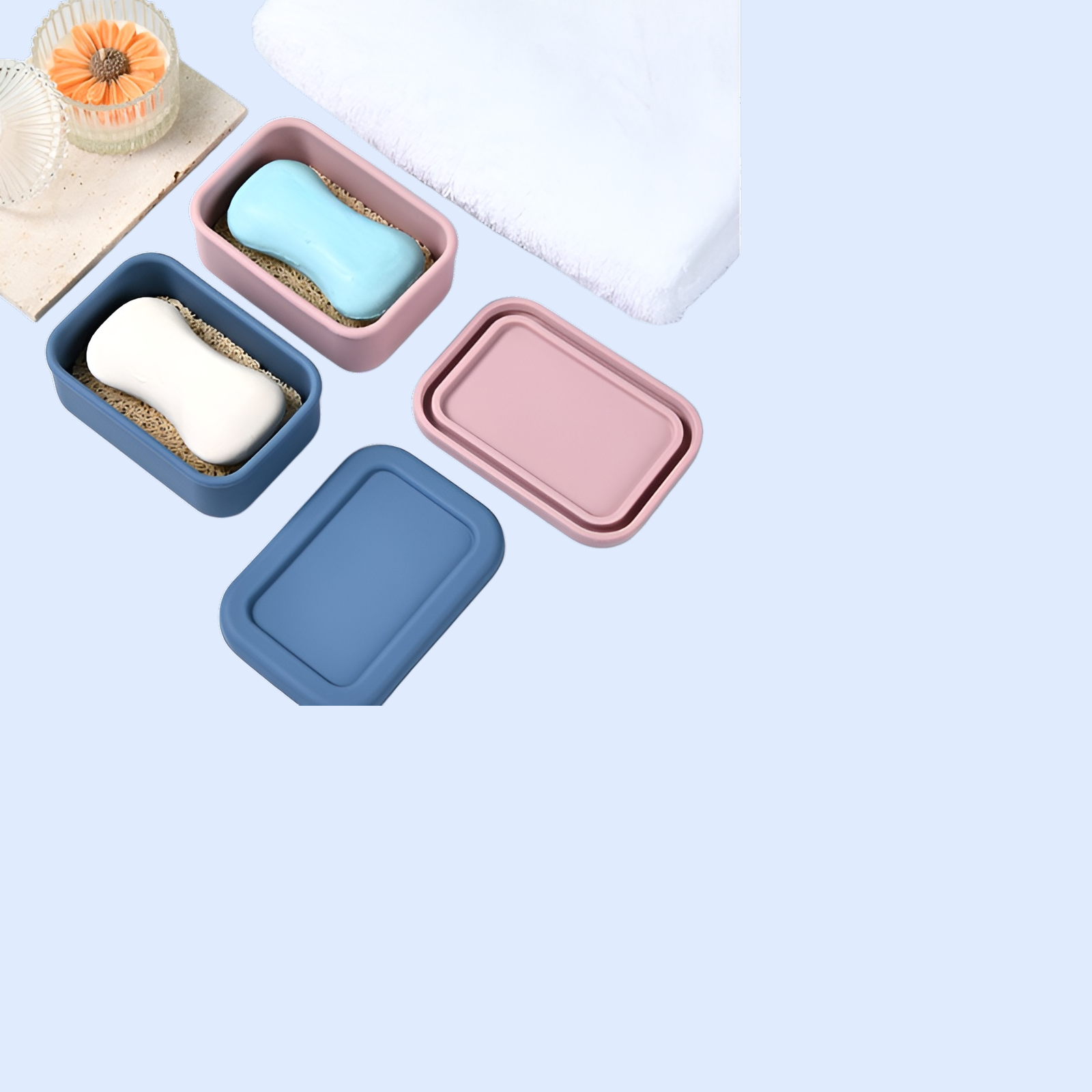 JMY-シリコンソープボックスアウトドア旅行多機能ポータブル収納ボックスプラスチックソープボックス排水ソープボックス