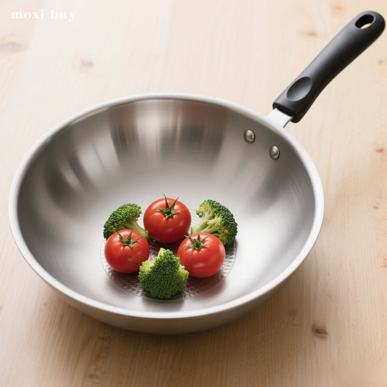 ภาพหม้อต้มก้นกลมสแตนเลสไม่เคลือบคุณภาพสูง