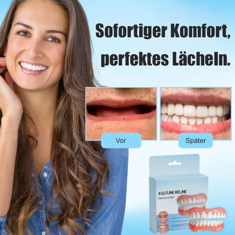 Zahnprothesenset mit Silikonauskleidung