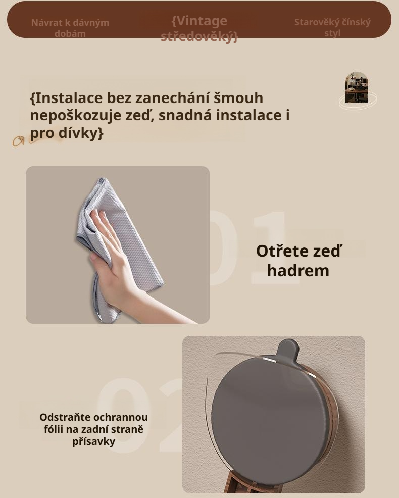 Věšák na ručníky s přísavkou pro snadné upevnění