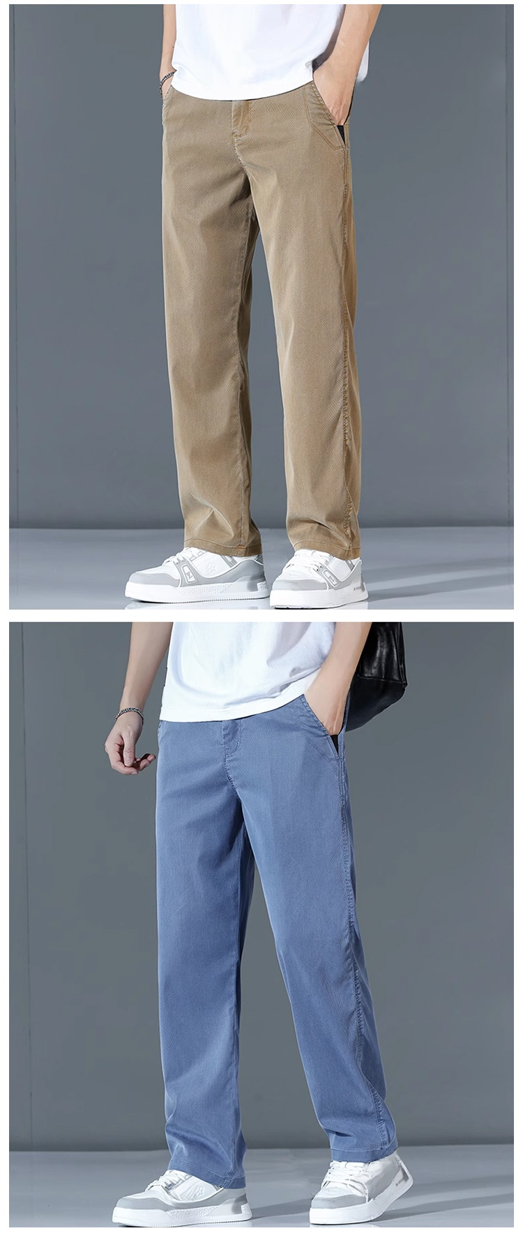 ビジネスにも使える涼感ストレートパンツ