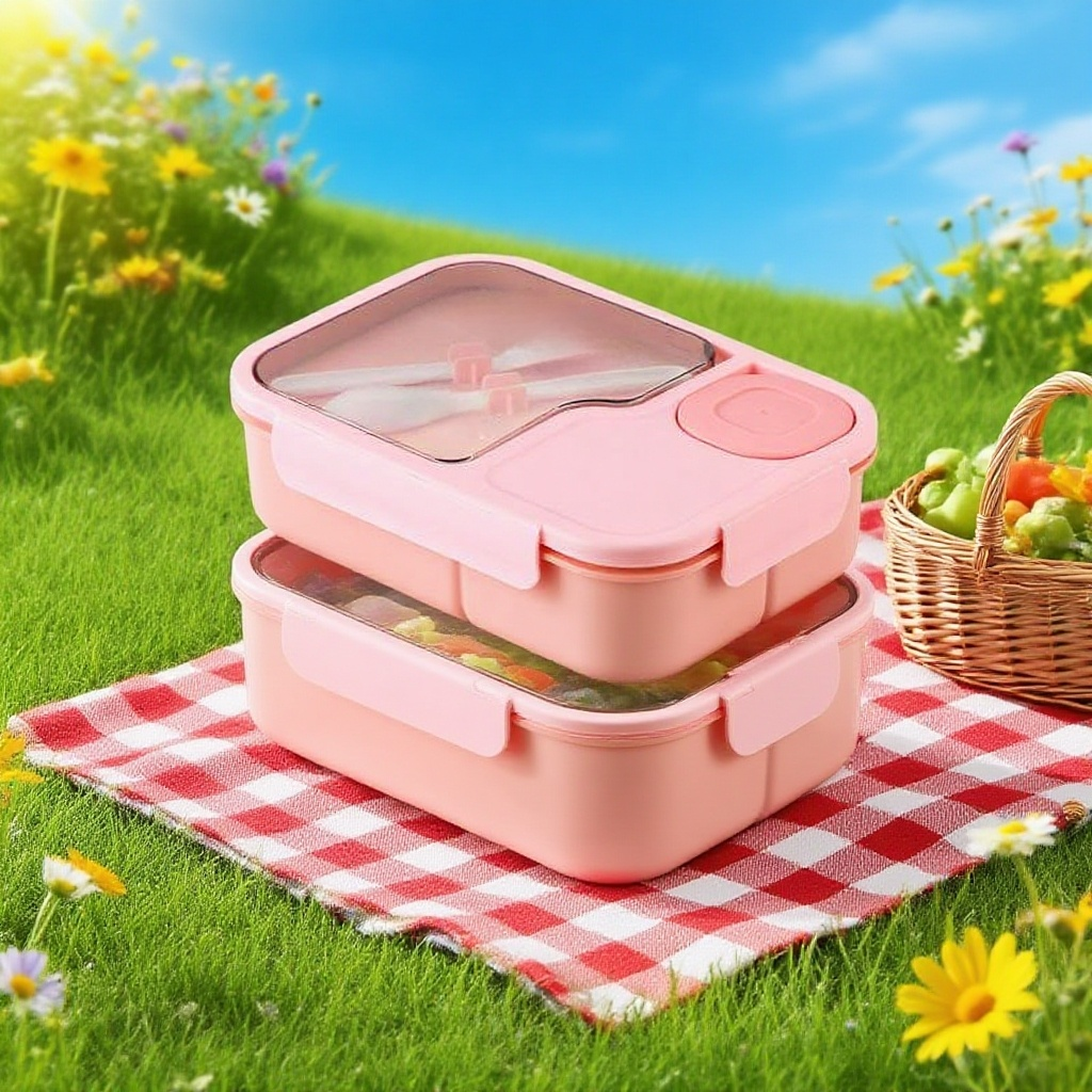 日式可微波爐加熱便當盒