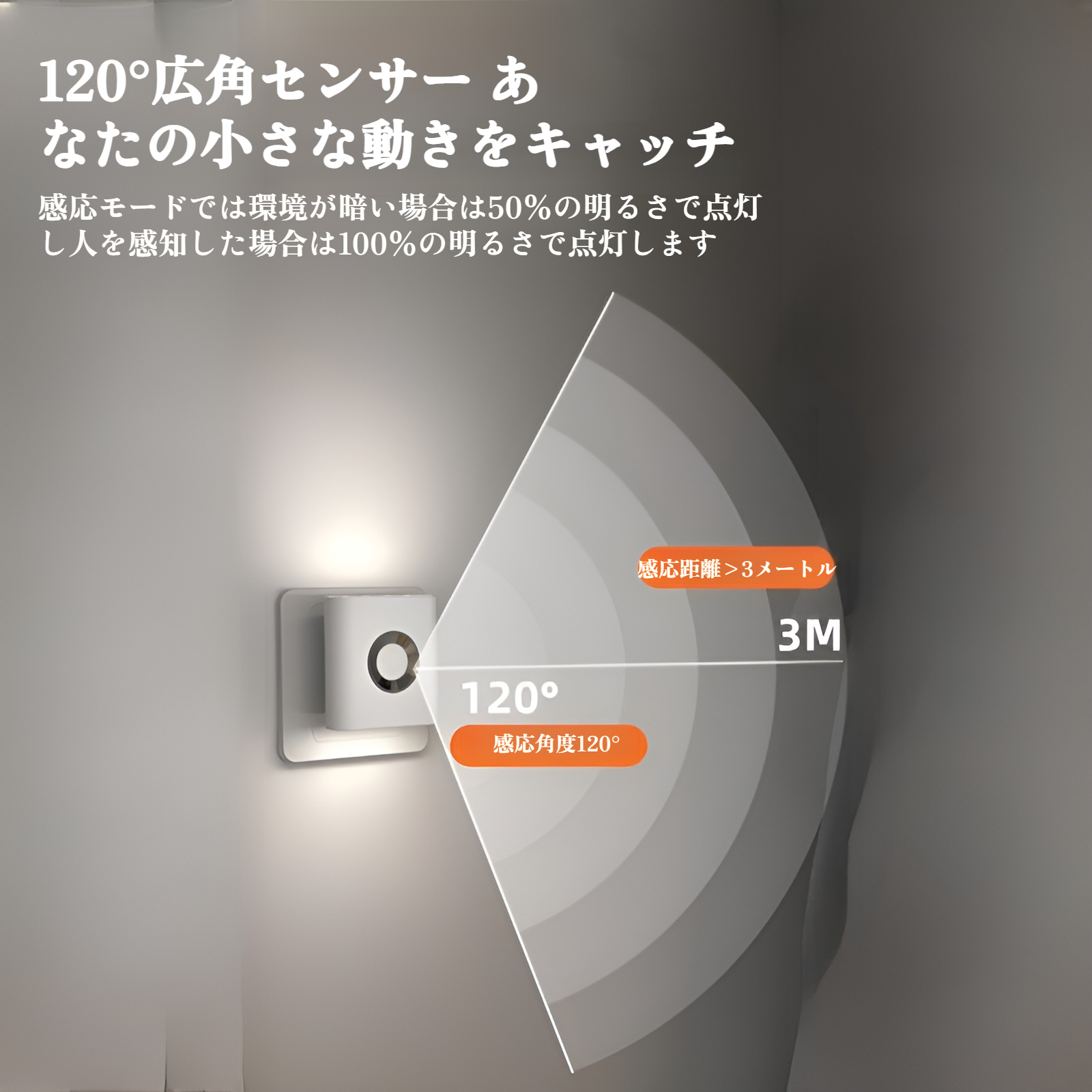 自動点灯機能付きセンサーライトの使用例