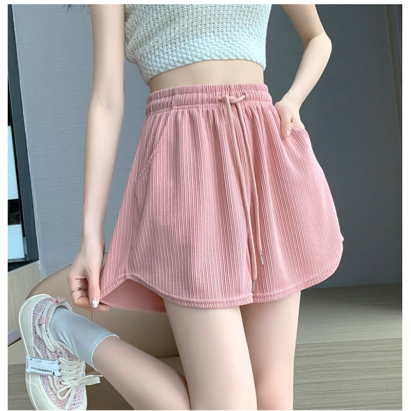 レディース 夏 薄手 ライン 大きいサイズ ホットパンツ スパイシー ワイドパンツ スポーツショートパンツ アイス クール レジャー ゆったり 薄手 ショートパンツ