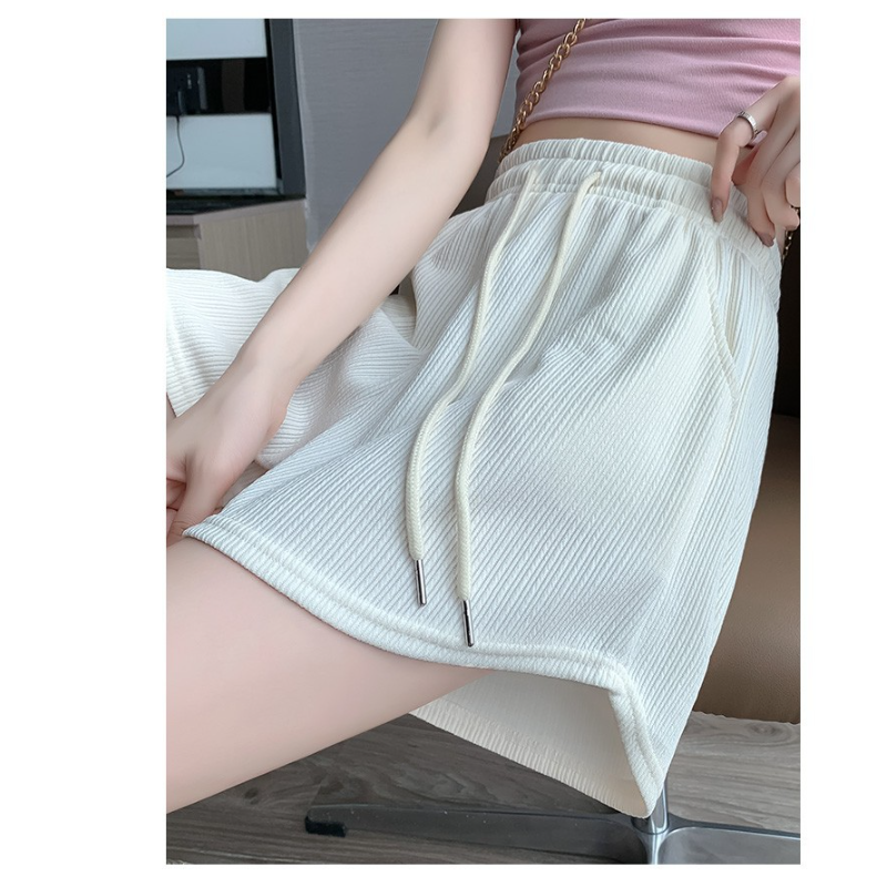 レディース 夏 薄手 ライン 大きいサイズ ホットパンツ スパイシー ワイドパンツ スポーツショートパンツ アイス クール レジャー ゆったり 薄手 ショートパンツ