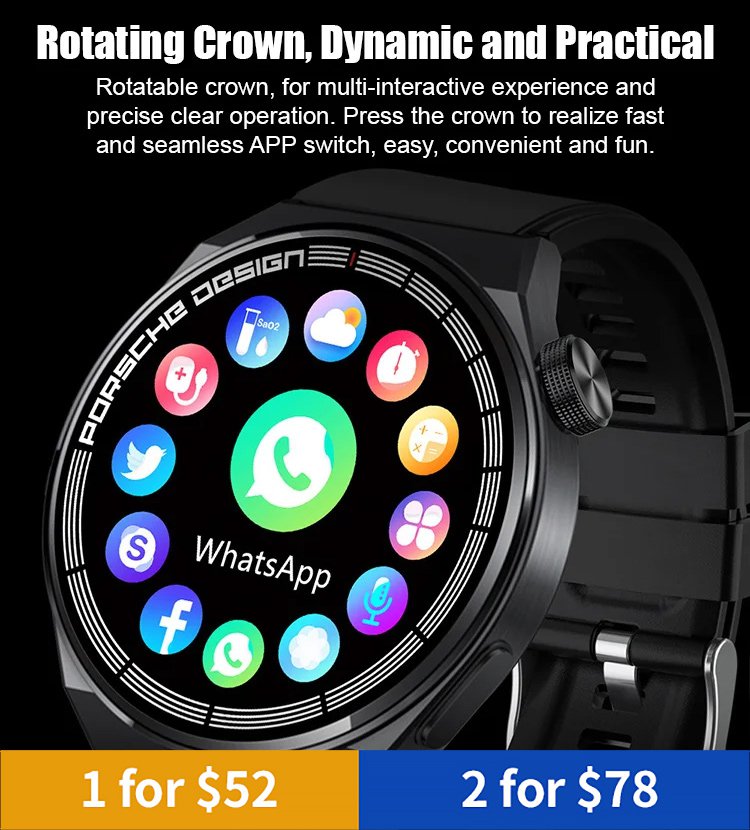 GT8 Porsche Sports Smartwatch